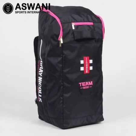 Gray Nicolls Team 200 Cricket Duffle Kit Bag, Black/Pink 