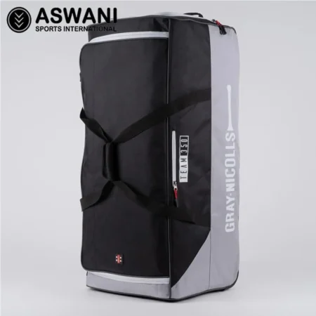 Gray Nicolls Team 350 Cricket Wheelie Kit Bag, Black/Silver 