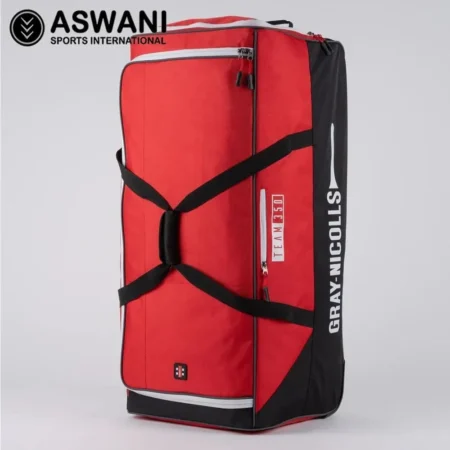 Gray Nicolls Team 350 Cricket Wheelie Kit Bag, Red/Black 