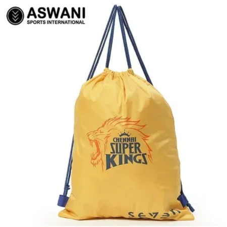 Chennai Super Kings CSK Official IPL Gym Sack/Sling Bag, Yellow 