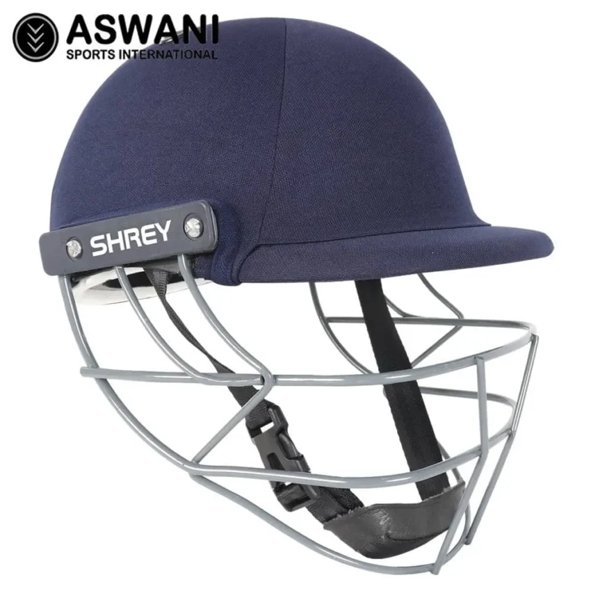 2024 Shrey Performance 2.0 Junior Cricket Helmet, Steel Grill, Navy 