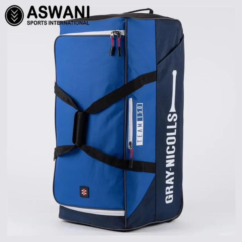 Gray Nicolls Team 150 Cricket Wheelie Kit Bag, Royal/Navy 